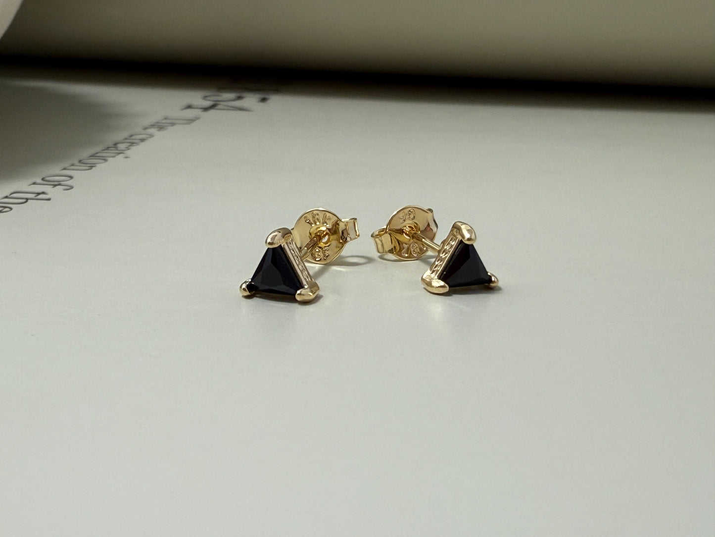 Velani Jewelry Trillion CZ Stud Earrings