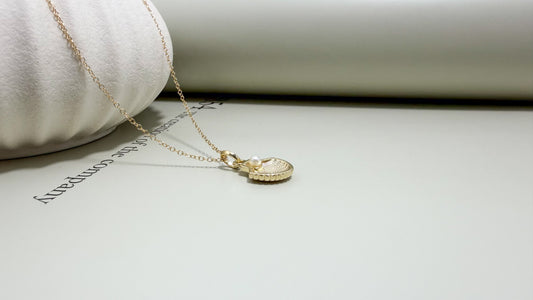 Velani Jewelry Mini Shell Pearl Necklace