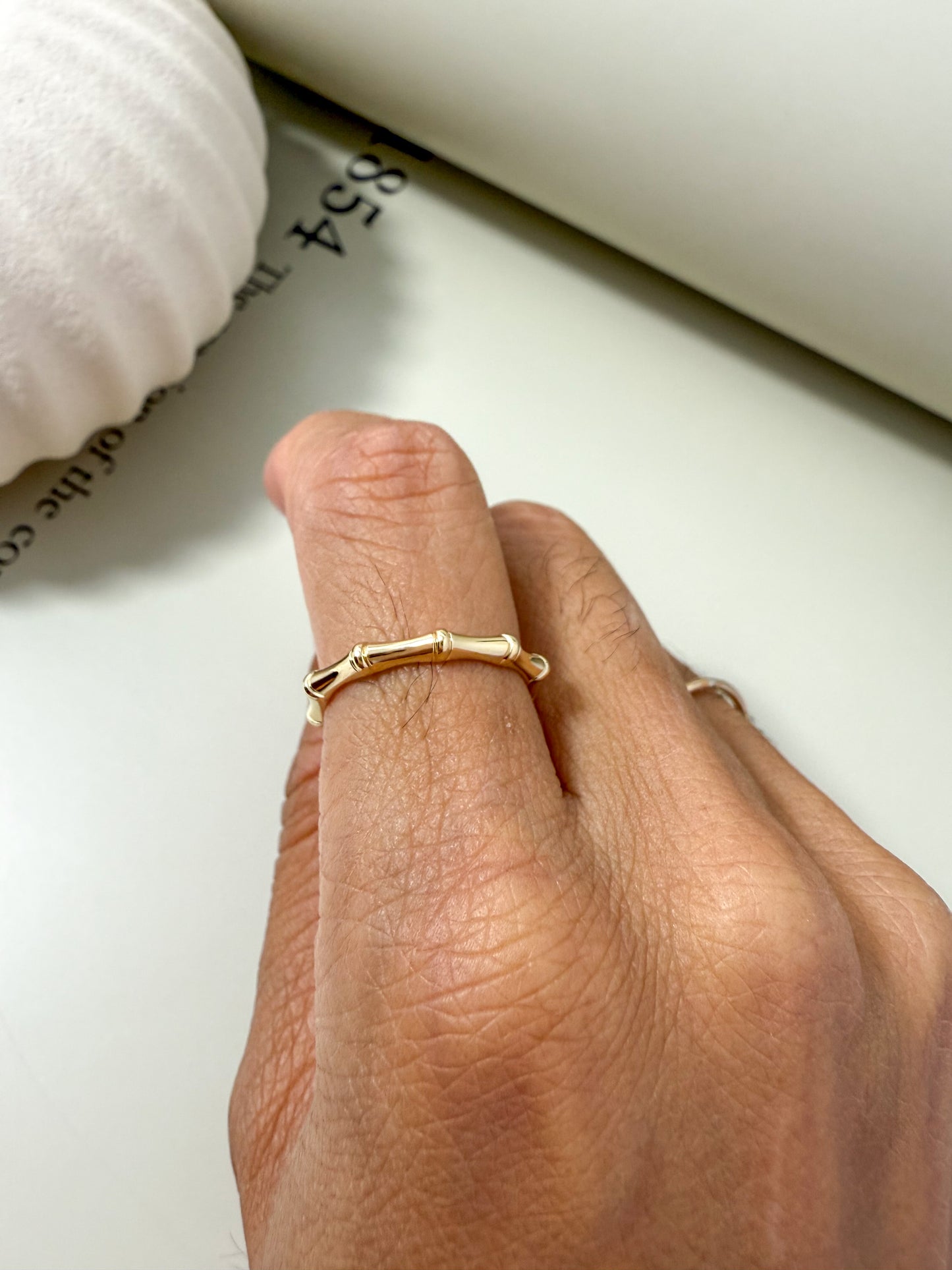 Velani Jewelry Bamboo Stackable Ring