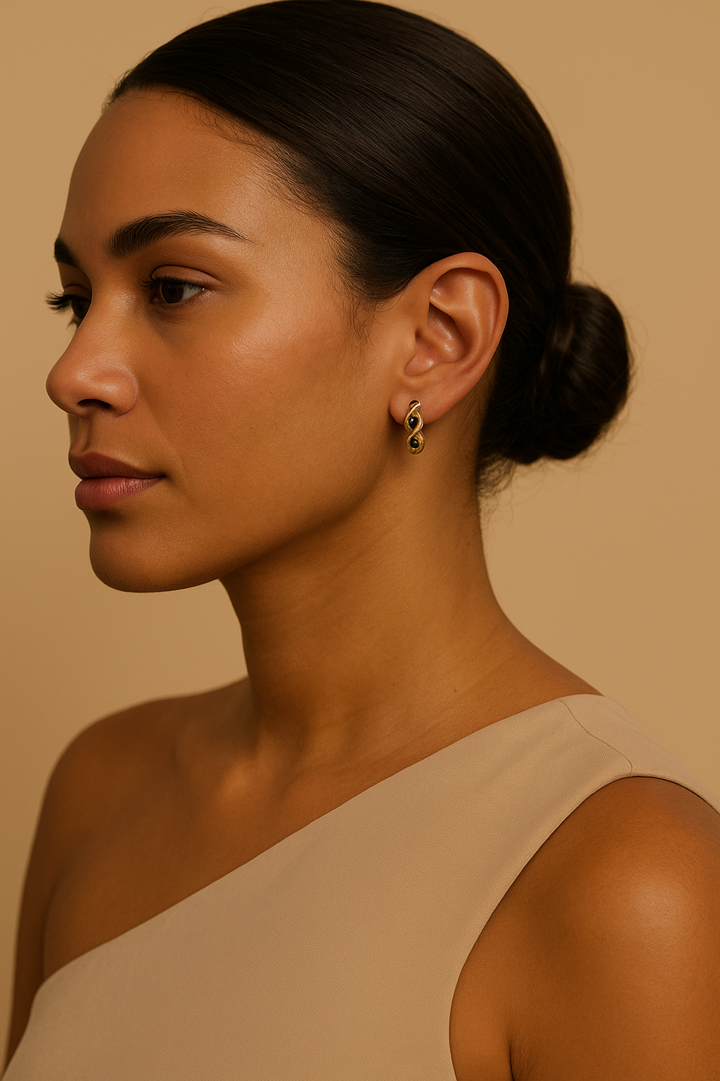 Velani Jewelry Riqueza C Hoop Earrings with CZ