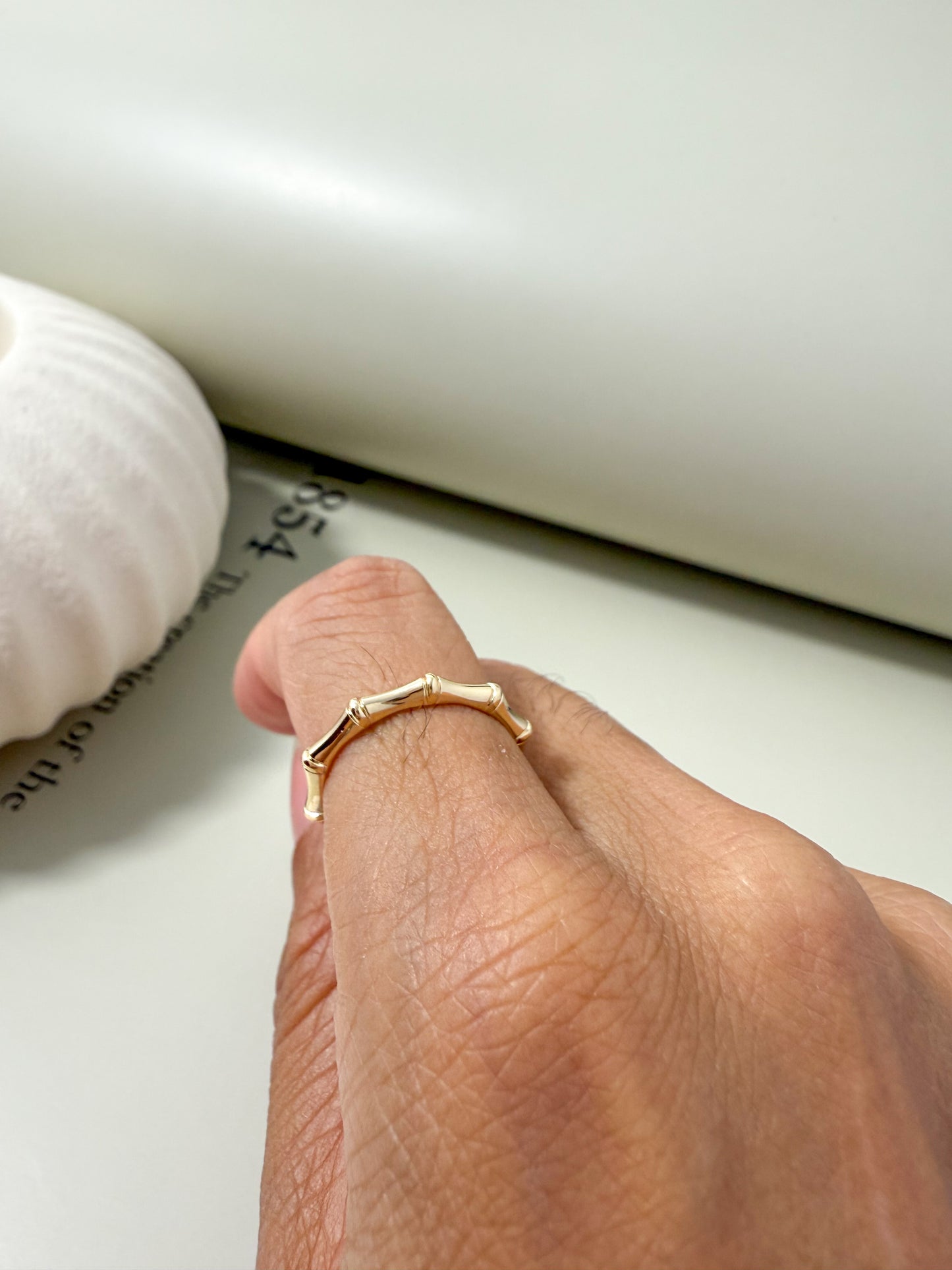 Velani Jewelry Bamboo Stackable Ring