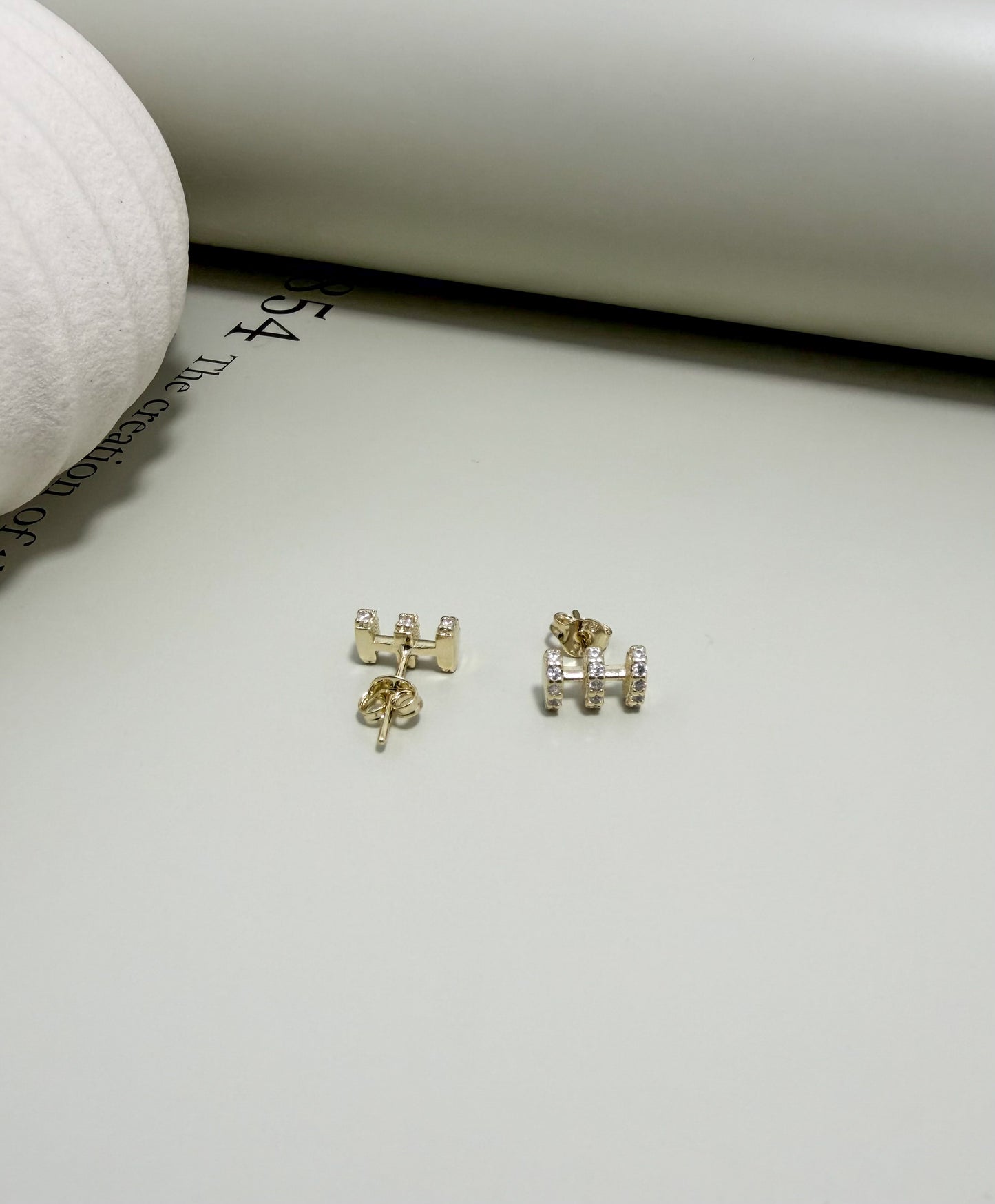 Velani Jewelry Triple-Row Pavé Stud Earrings