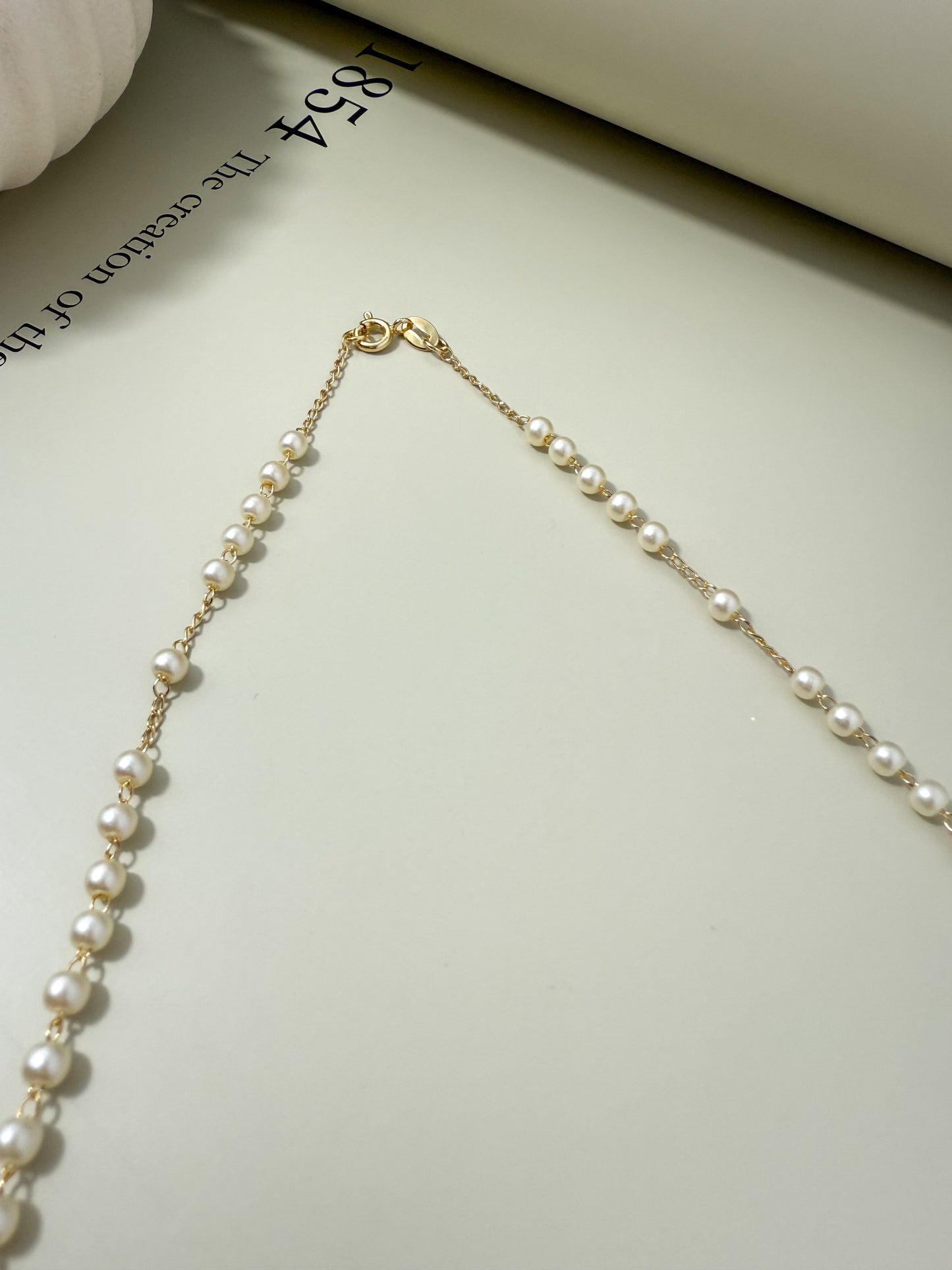 Velani Jewelry Pearl Rosary Necklace