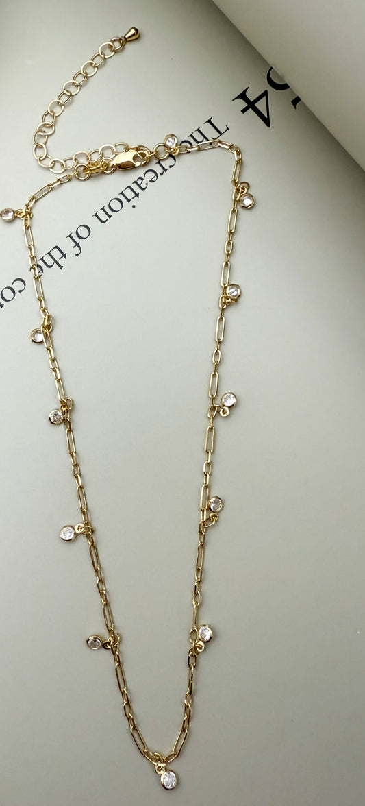 Velani Jewelry Dainty Bezel Charm Necklace