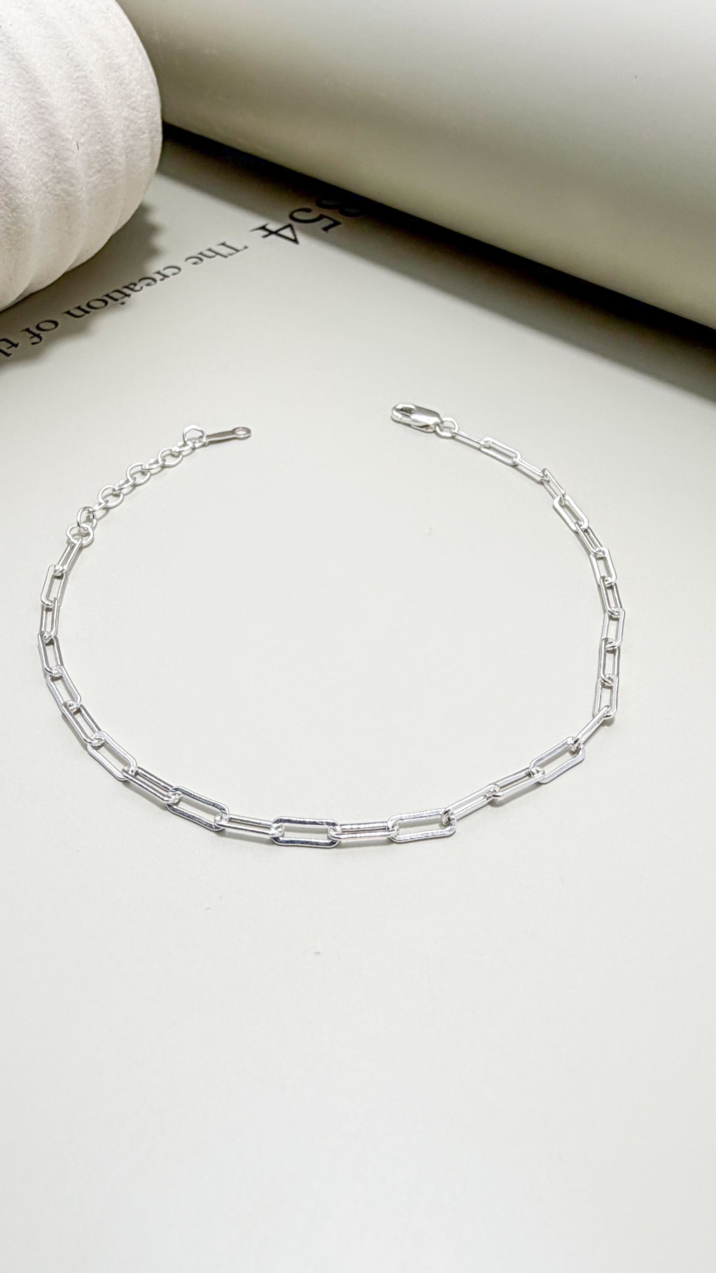 Velani Jewelry Flat Paperclip Bracelet – Sterling Silver