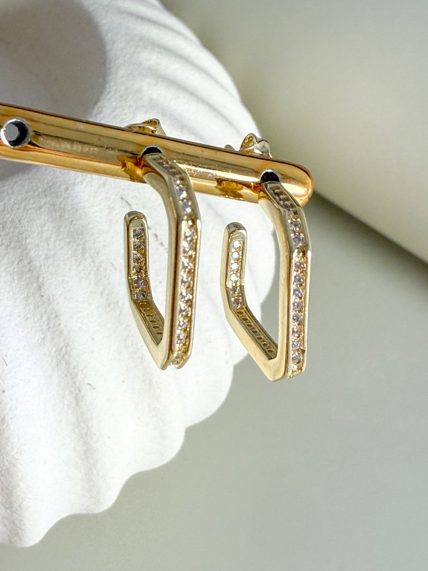 Velani Jewelry Verona Pavé Square Hoops