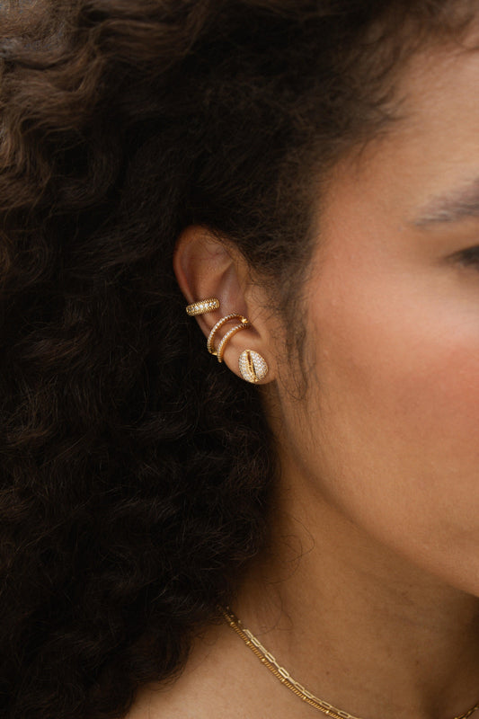 Velani Jewelry Cowrie Stud Earrings