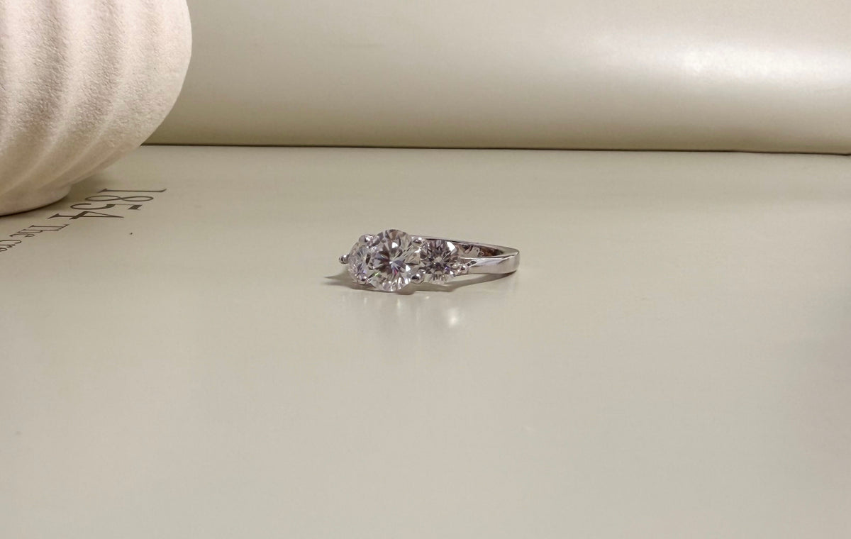 Moissanite Trio Ring - Velani Jewelry