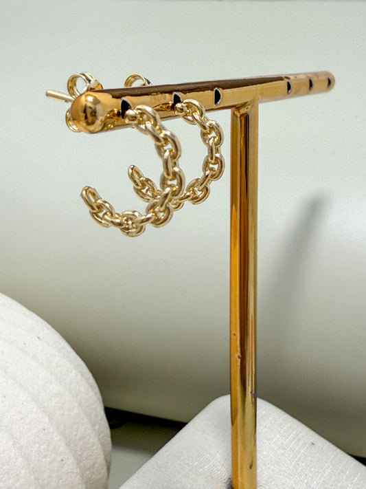 Velani Jewelry Cable Link C Hoop Earrings