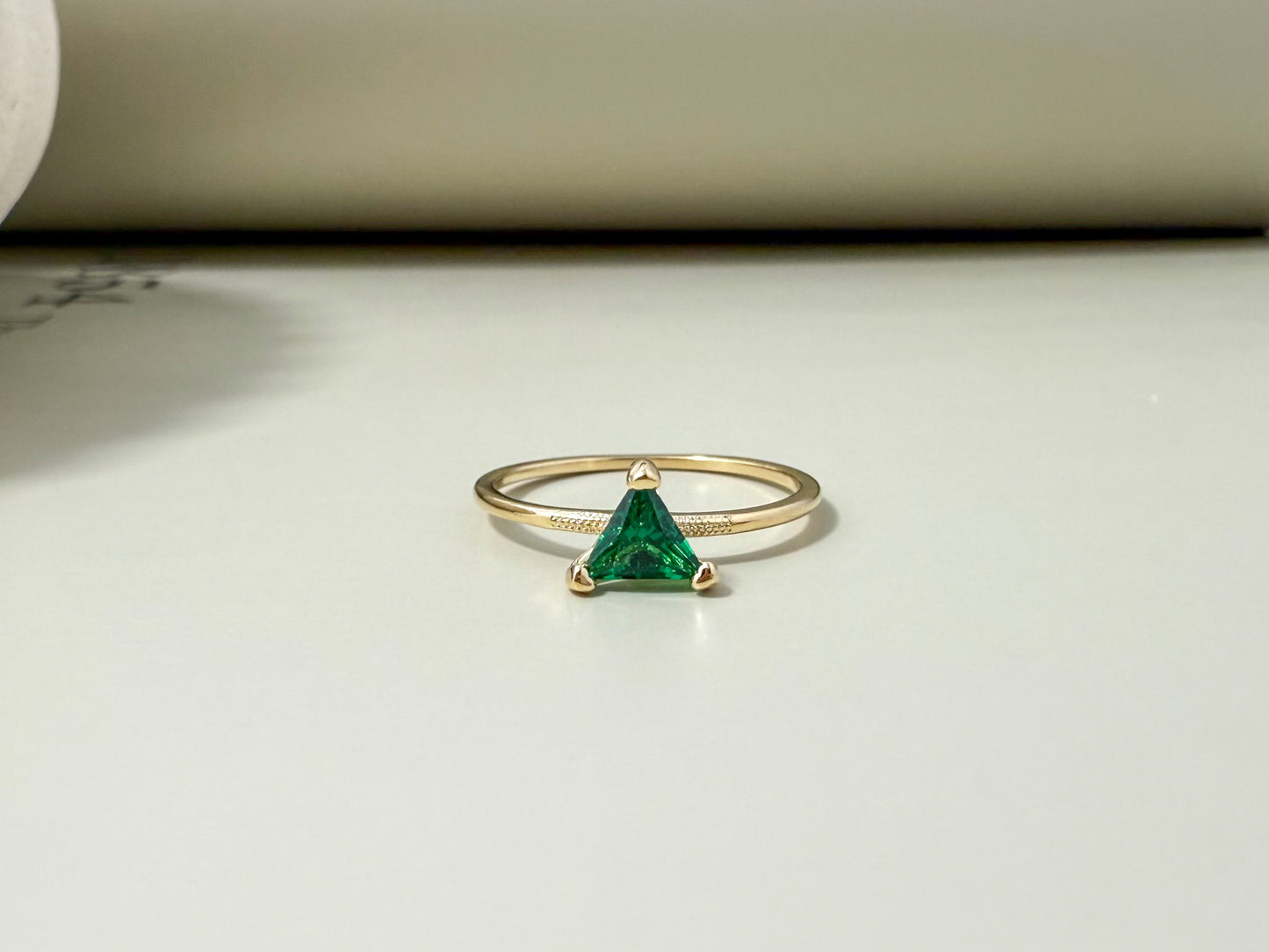 Velani Jewelry Trillion CZ Stackable Ring