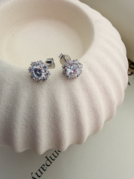 Velani Jewelry Moissanite Blossom Stud Earrings