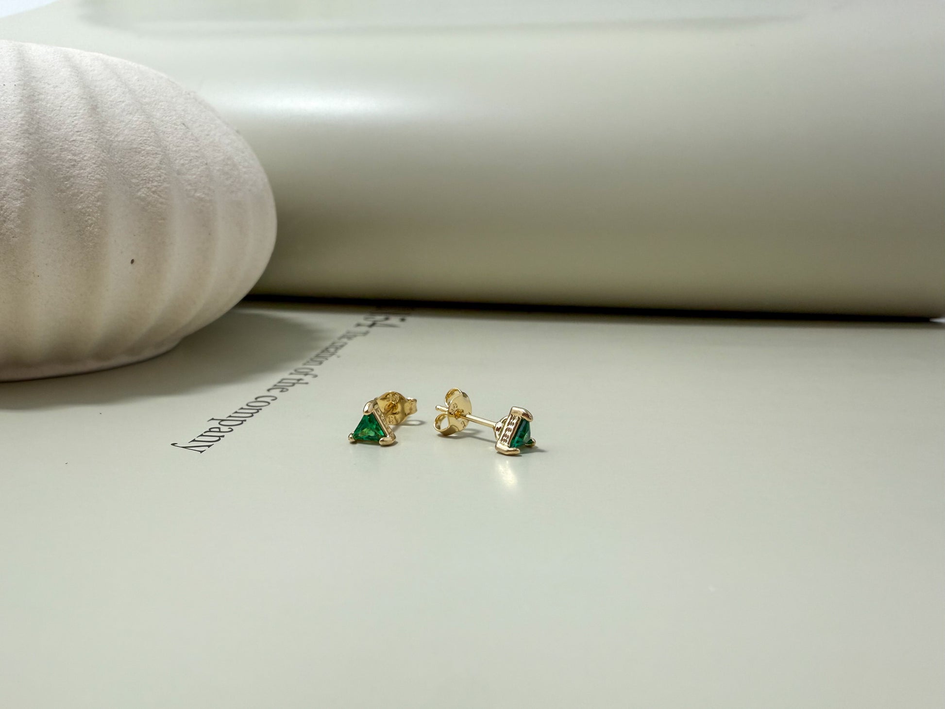 Velani Jewelry Trillion CZ Stud Earrings