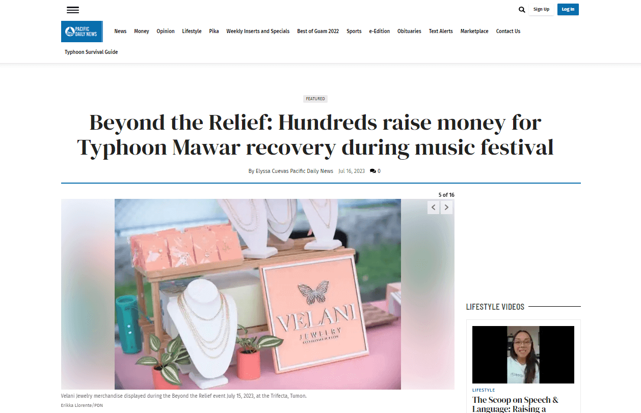 Guam Jewelry Store raises money for Typhoon Mawar Recovery
