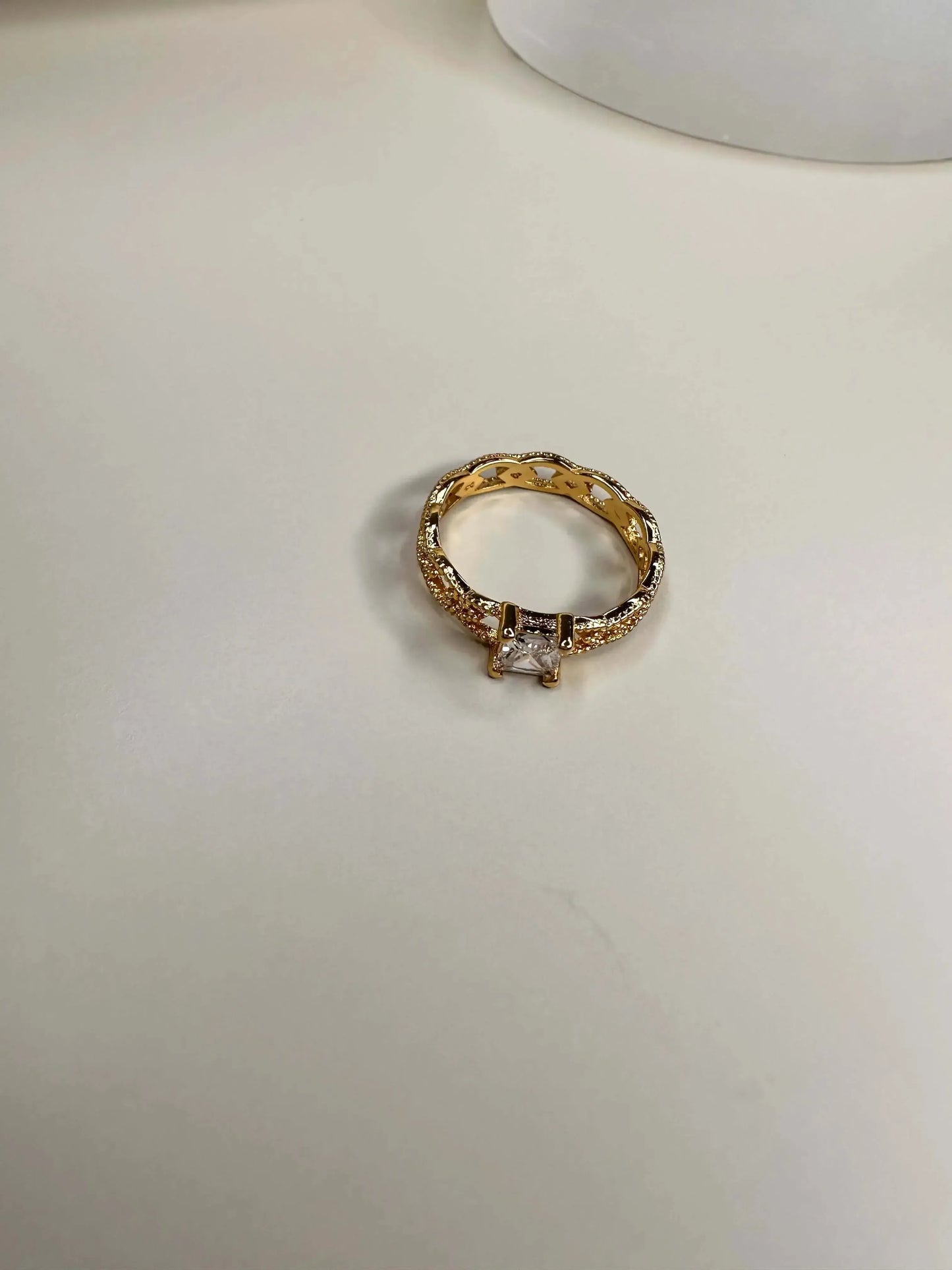Velani Design Ring with Solitaire Square CZ