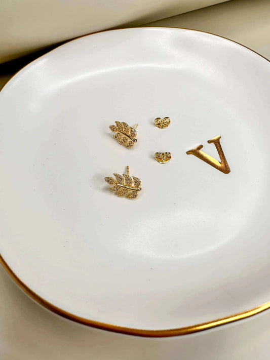 Velani Guam Leaf Stud Earrings