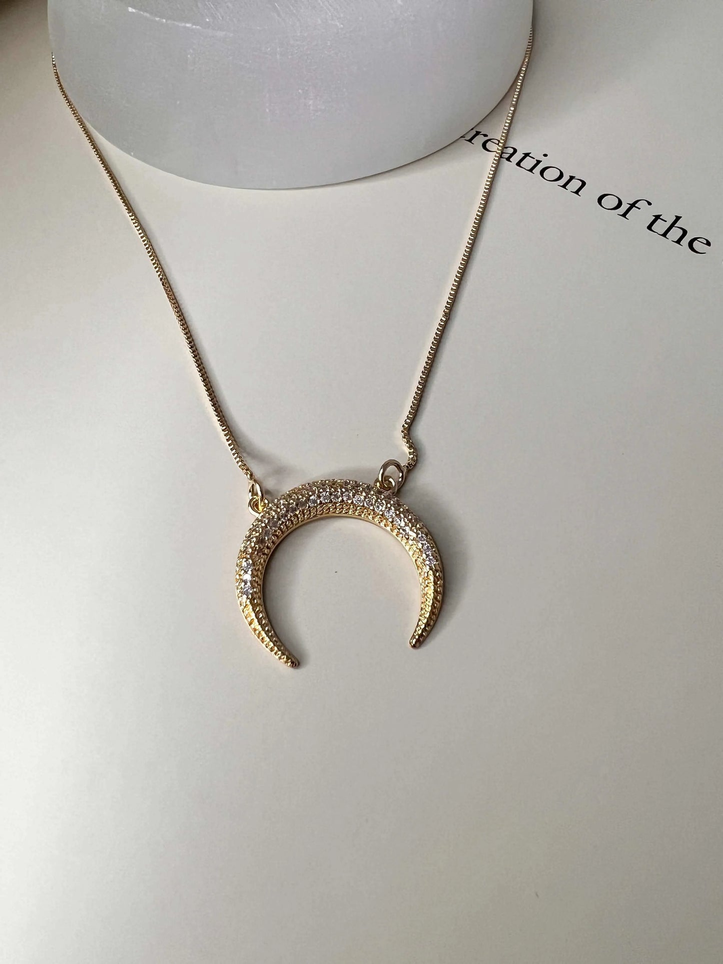 Velani Inverted Crescent Moon Necklace