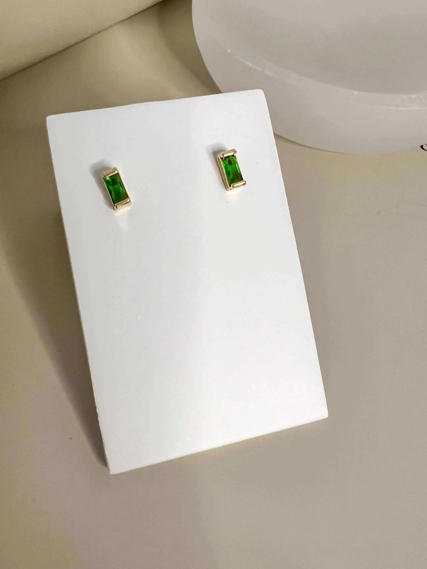 Velani Jewelry Baguette CZ Earrings