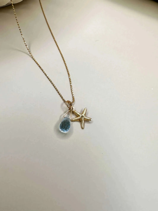 Velani Jewelry Briolette and Starfish Pendant