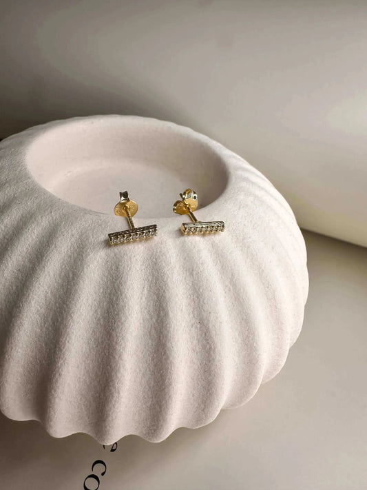 Velani Jewelry CZ Bar Studs