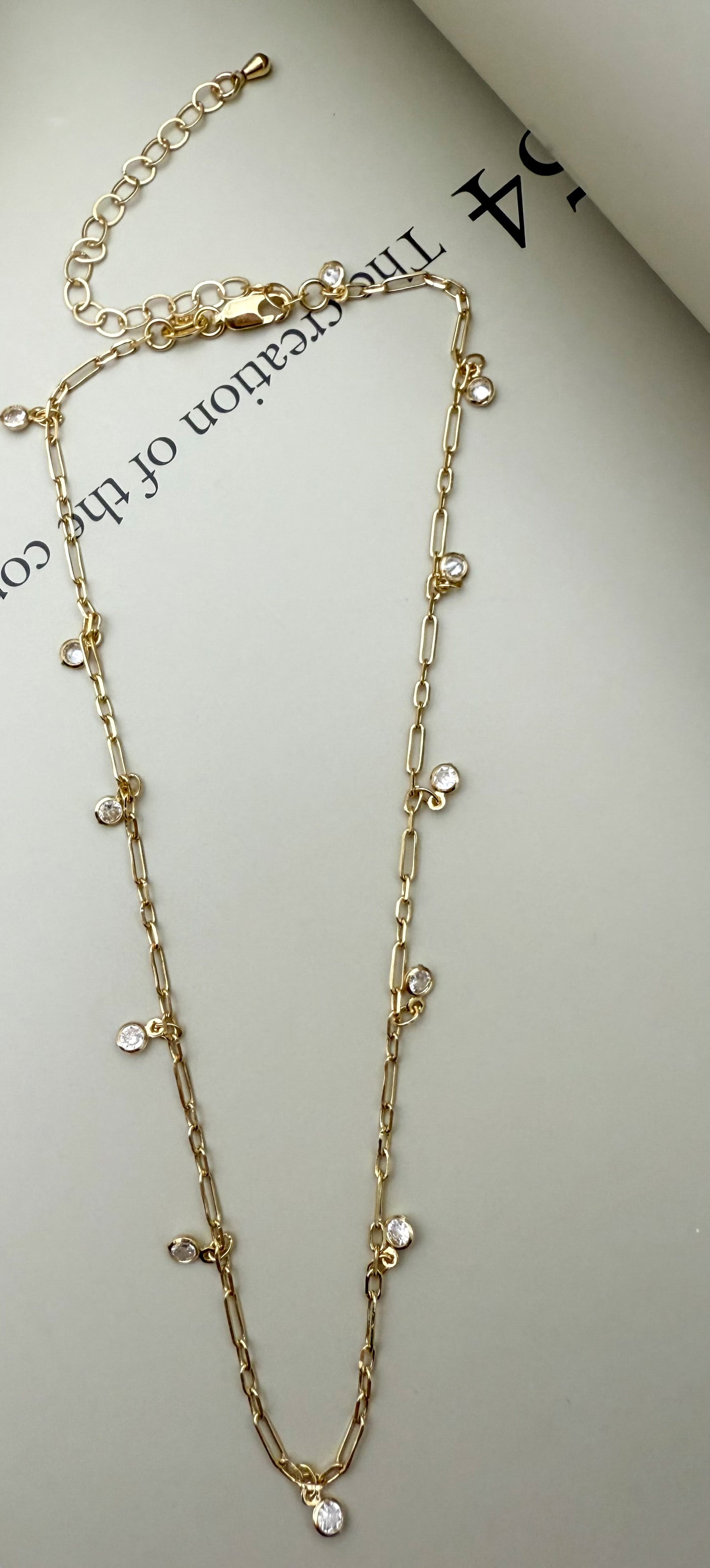 Velani Jewelry Dainty Bezel Charm Necklace