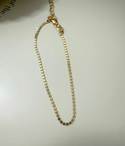 Velani Jewelry Dainty Flat Ball Bracelet