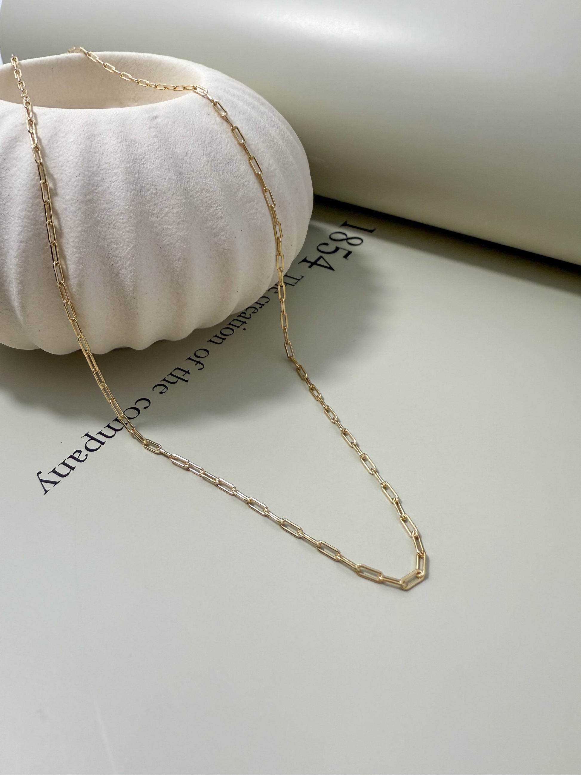 Velani Jewelry Dainty Mini Paperclip Necklace