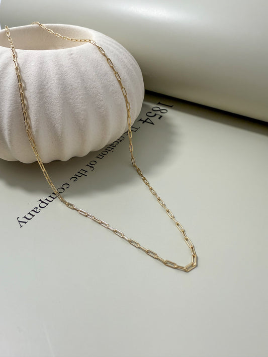Velani Jewelry Dainty Mini Paperclip Necklace