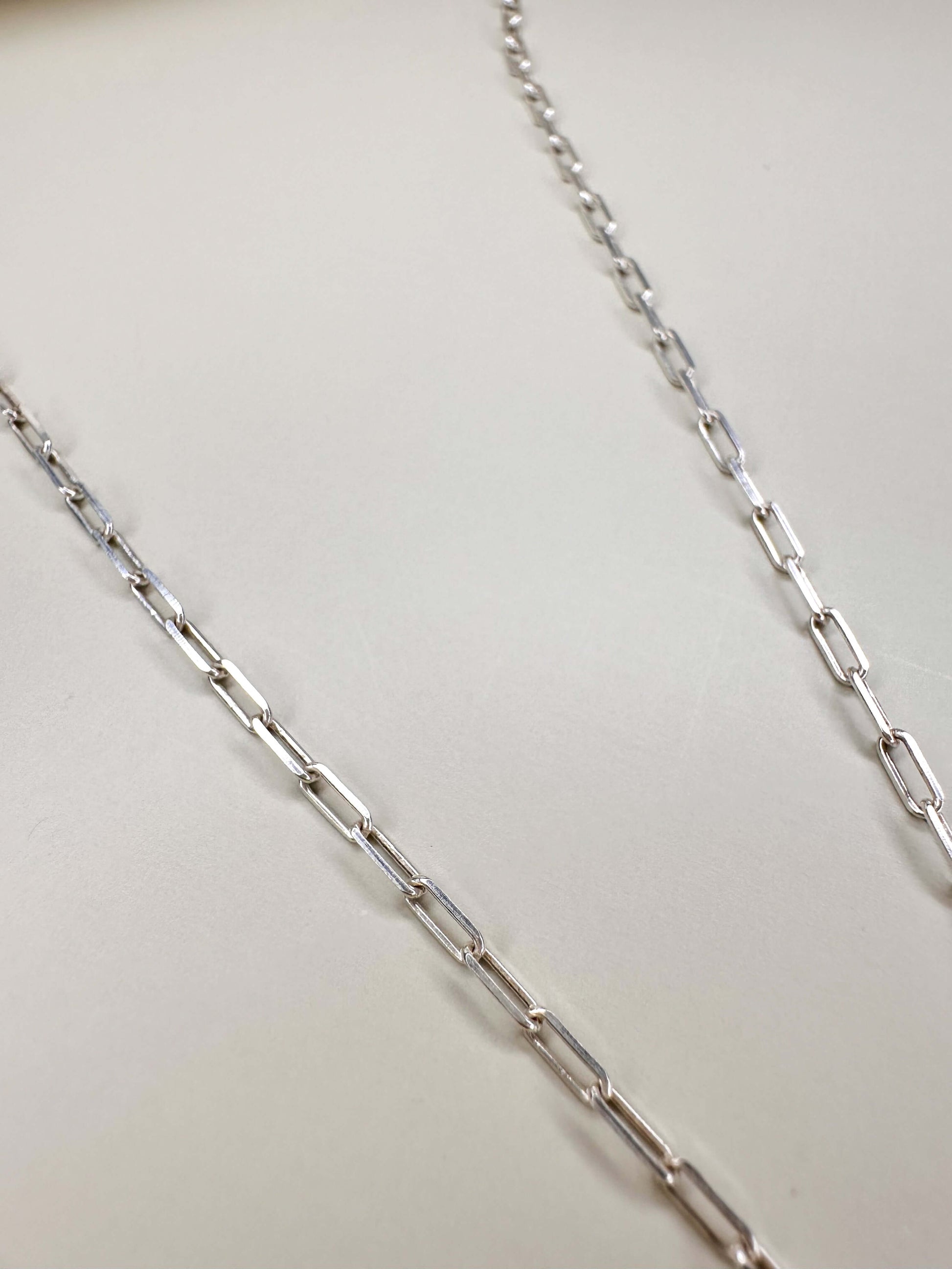 Velani Jewelry Dainty Paperclip Necklace - Sterling Silver