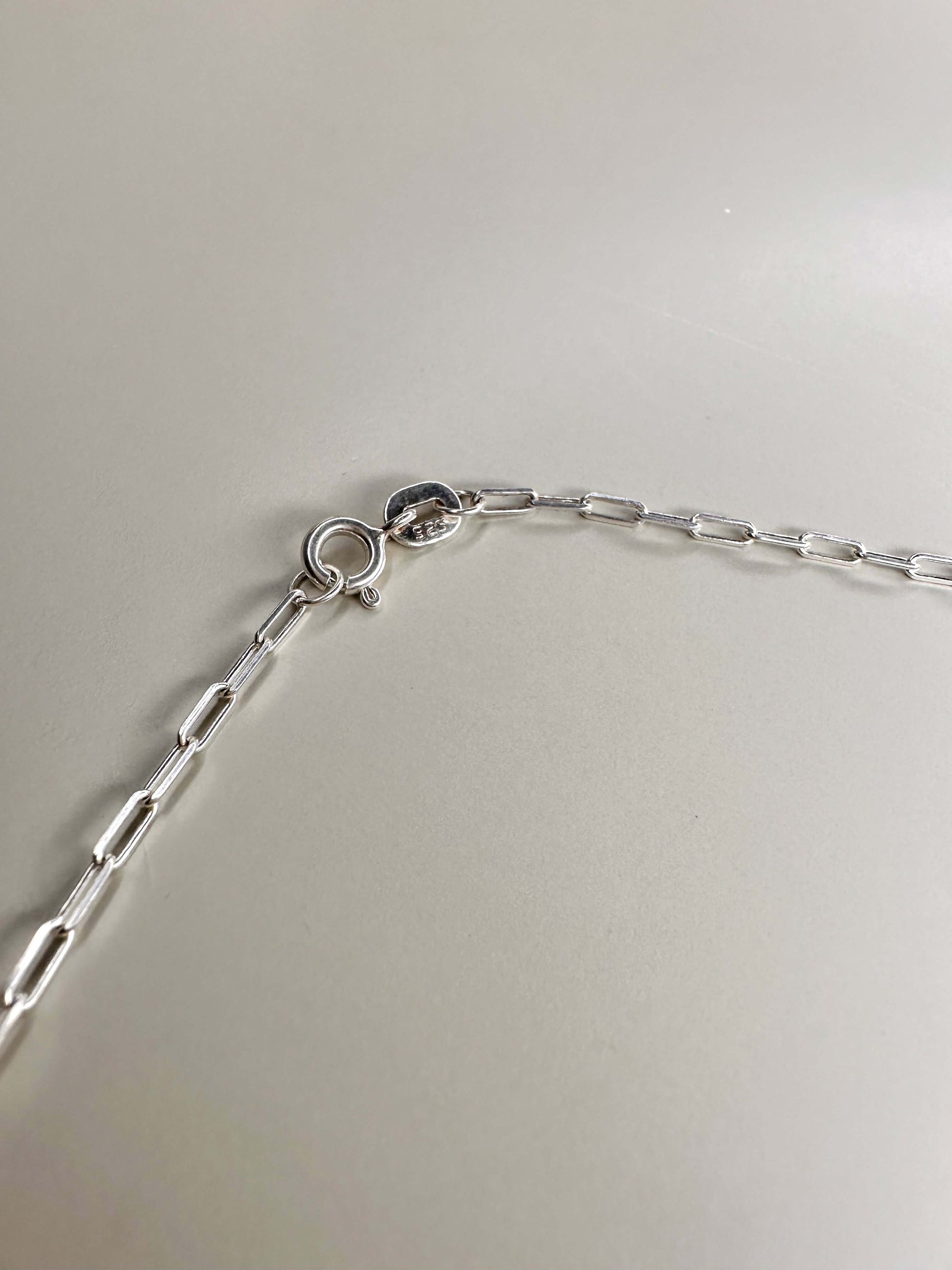 Velani Jewelry Dainty Paperclip Necklace - Sterling Silver