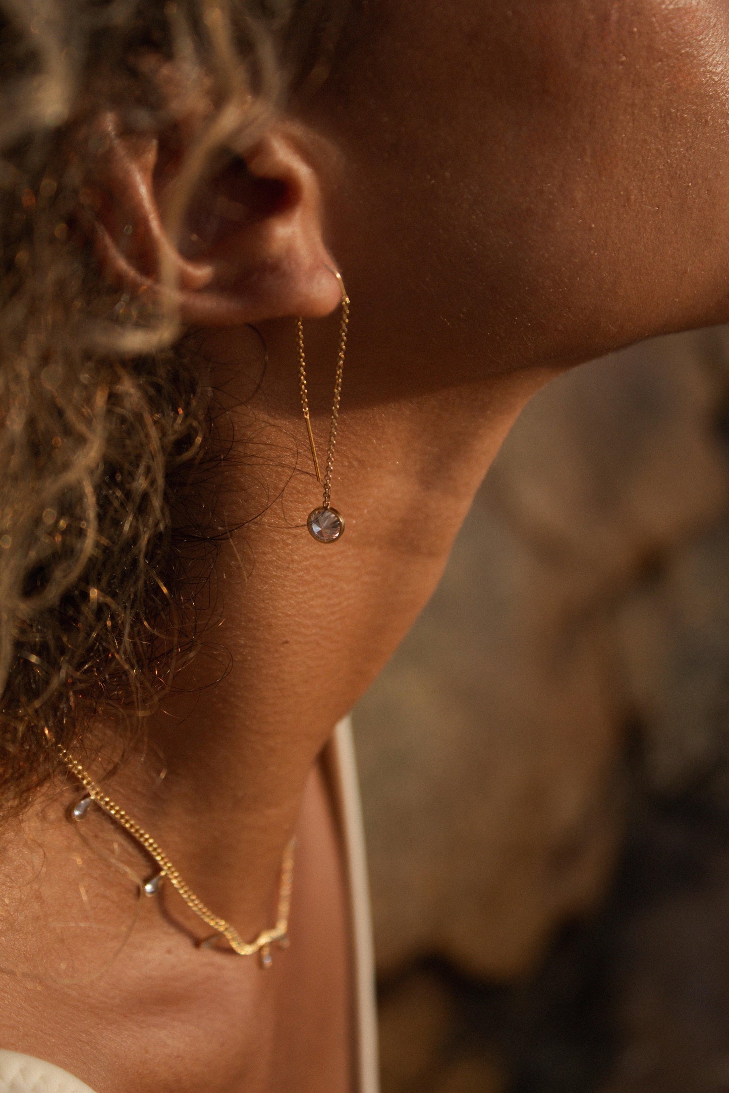 Velani Jewelry Dangling Elegance U Threader Earrings with CZ