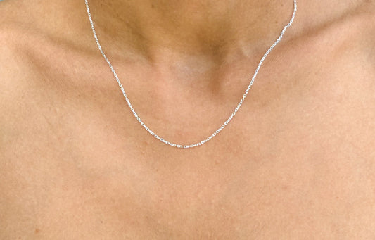 Velani Jewelry Diamond Cut Cable Chain Sterling Silver