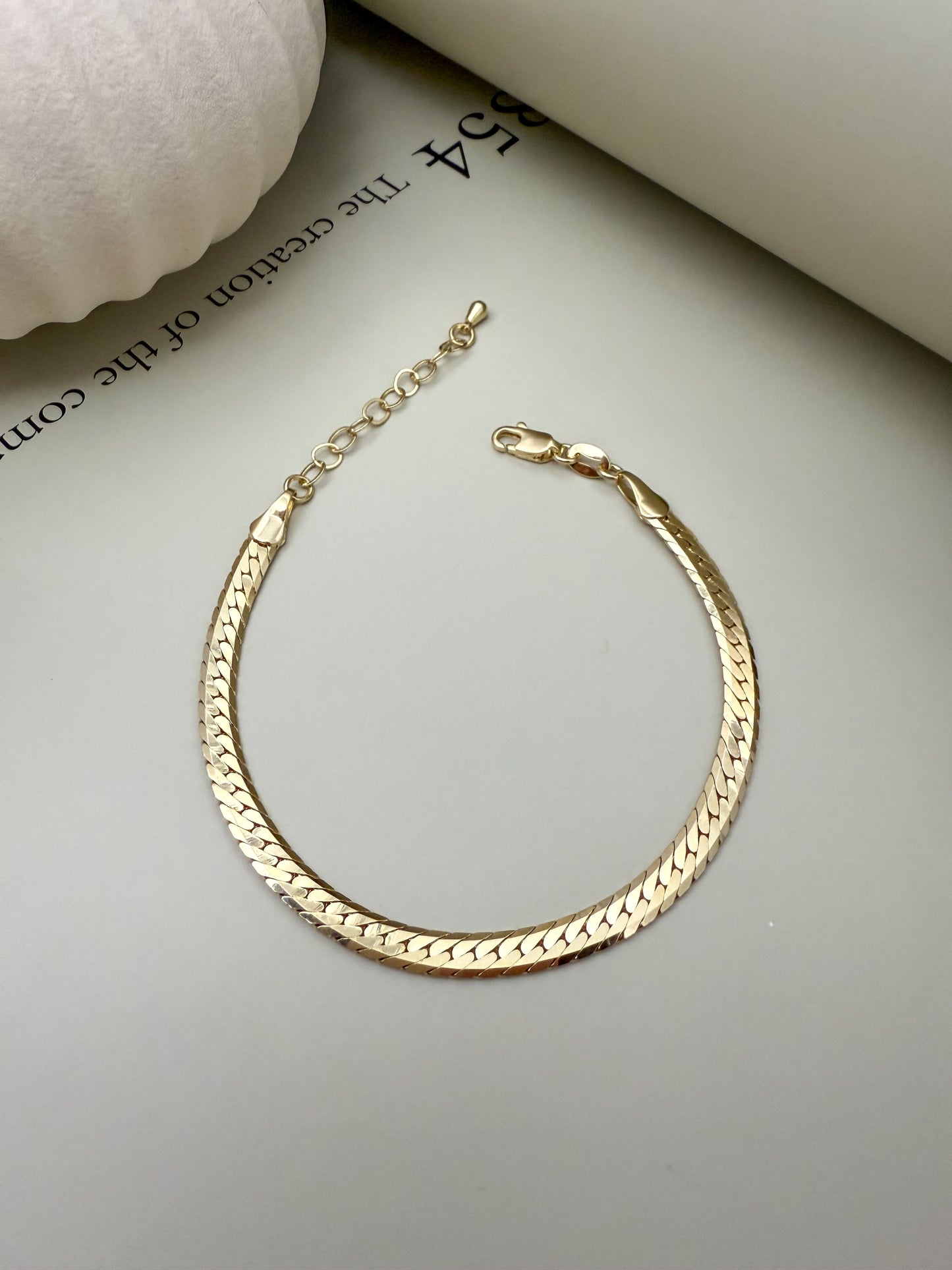 Velani Jewelry Diamond Cut Herringbone Bracelet