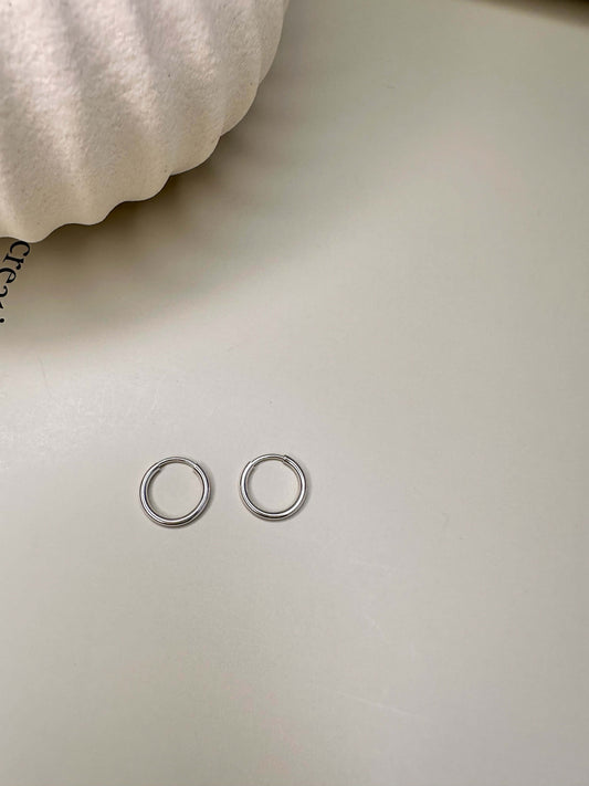 Velani Jewelry Endless Hoop Earrings - Sterling Silver