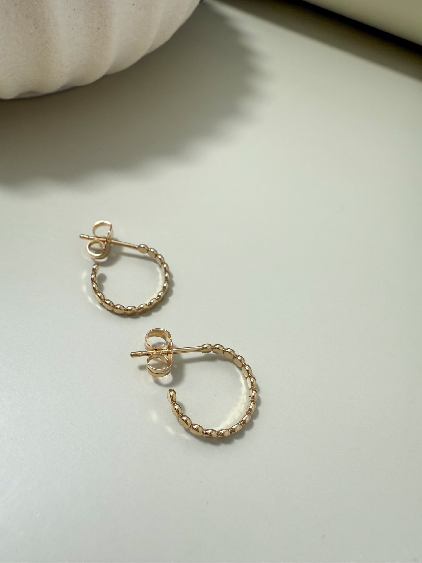 Velani Jewelry Flat Ball C Hoop