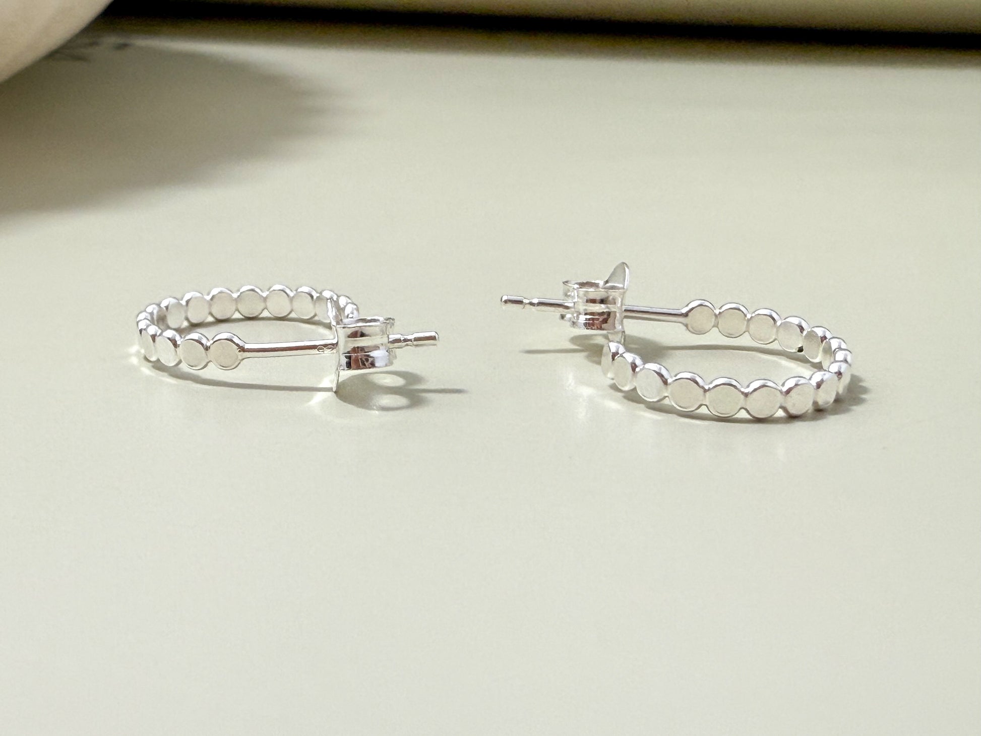 Velani Jewelry Flat Ball C Hoop