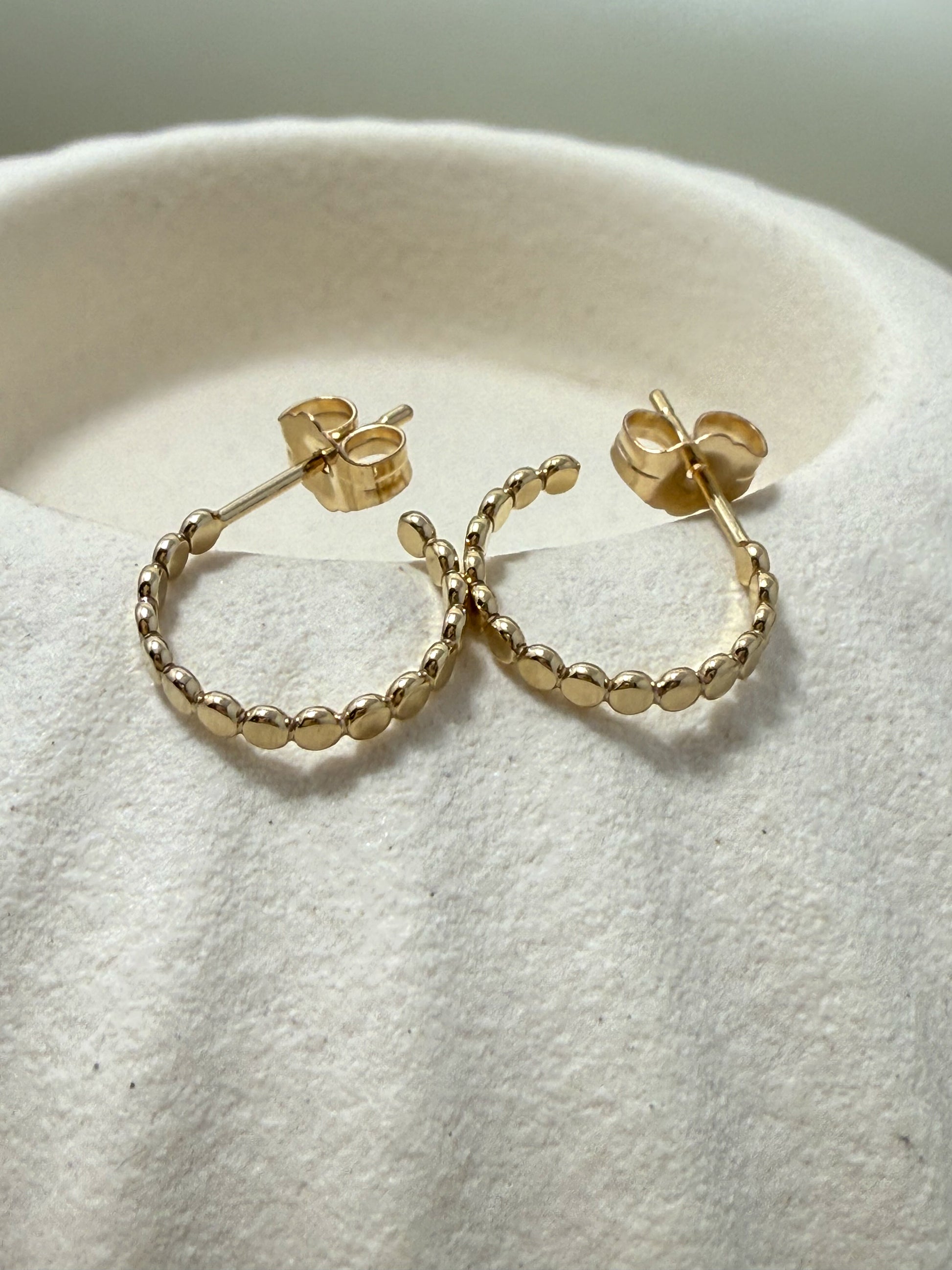 Velani Jewelry Flat Ball C Hoop