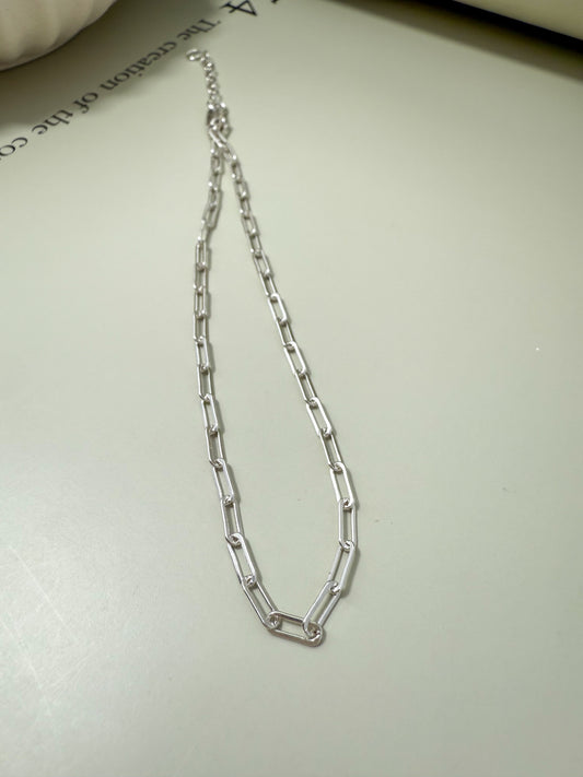 Velani Jewelry Flat Paperclip Anklet Sterling Silver