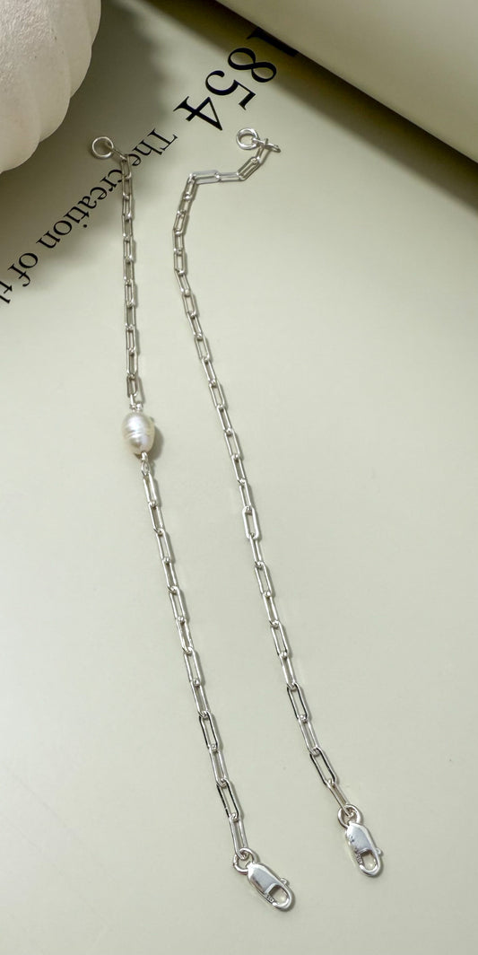 Velani Jewelry Flat Paperclip Bracelet Sterling Silver