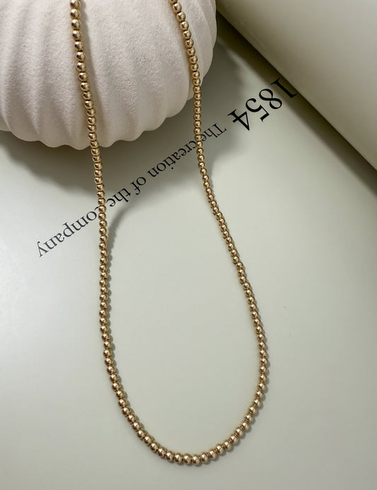Velani Jewelry Gold Filled 3mm Bead Necklace