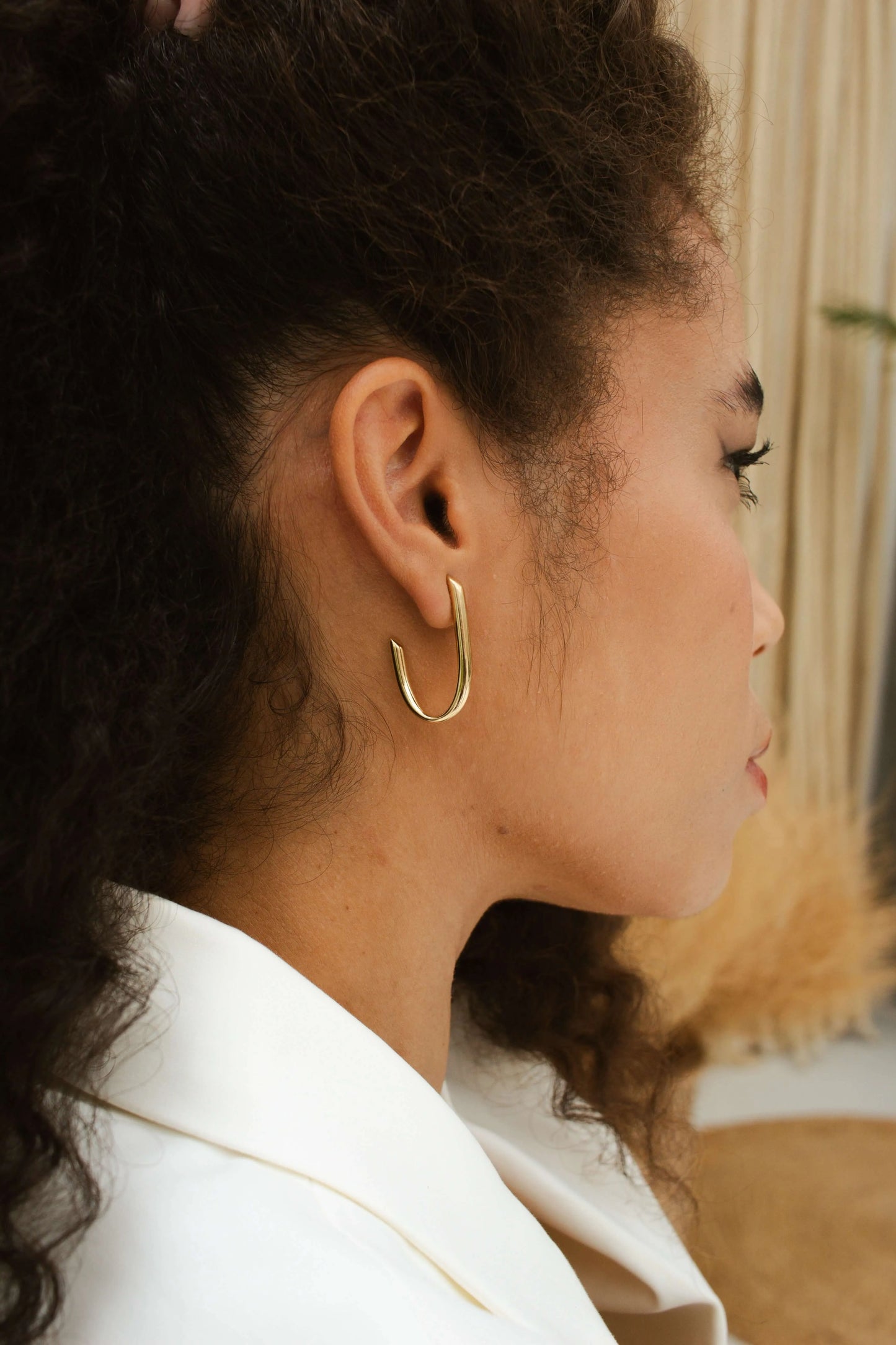 Velani Jewelry Gold Filled J Hoop Earrings