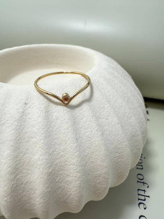 Velani Jewelry Gold Filled Ring With CZ