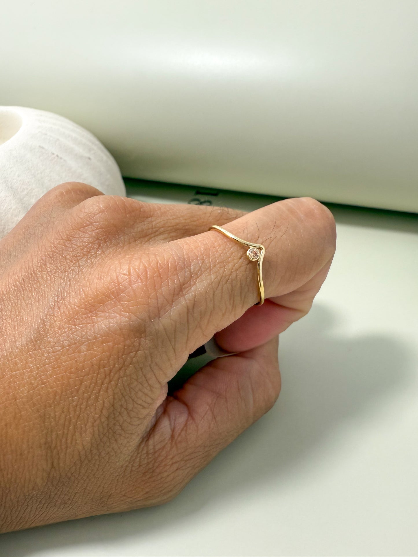 Velani Jewelry Gold Filled Ring With CZ
