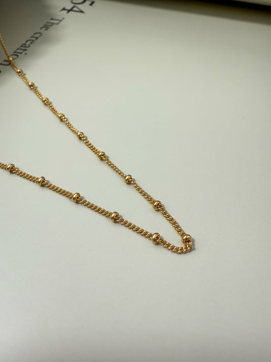 Velani Jewelry Gold Filled Spaced Beads Necklace