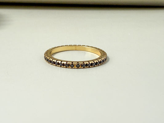 Velani Jewelry Infinity Band Stackable Ring with CZ