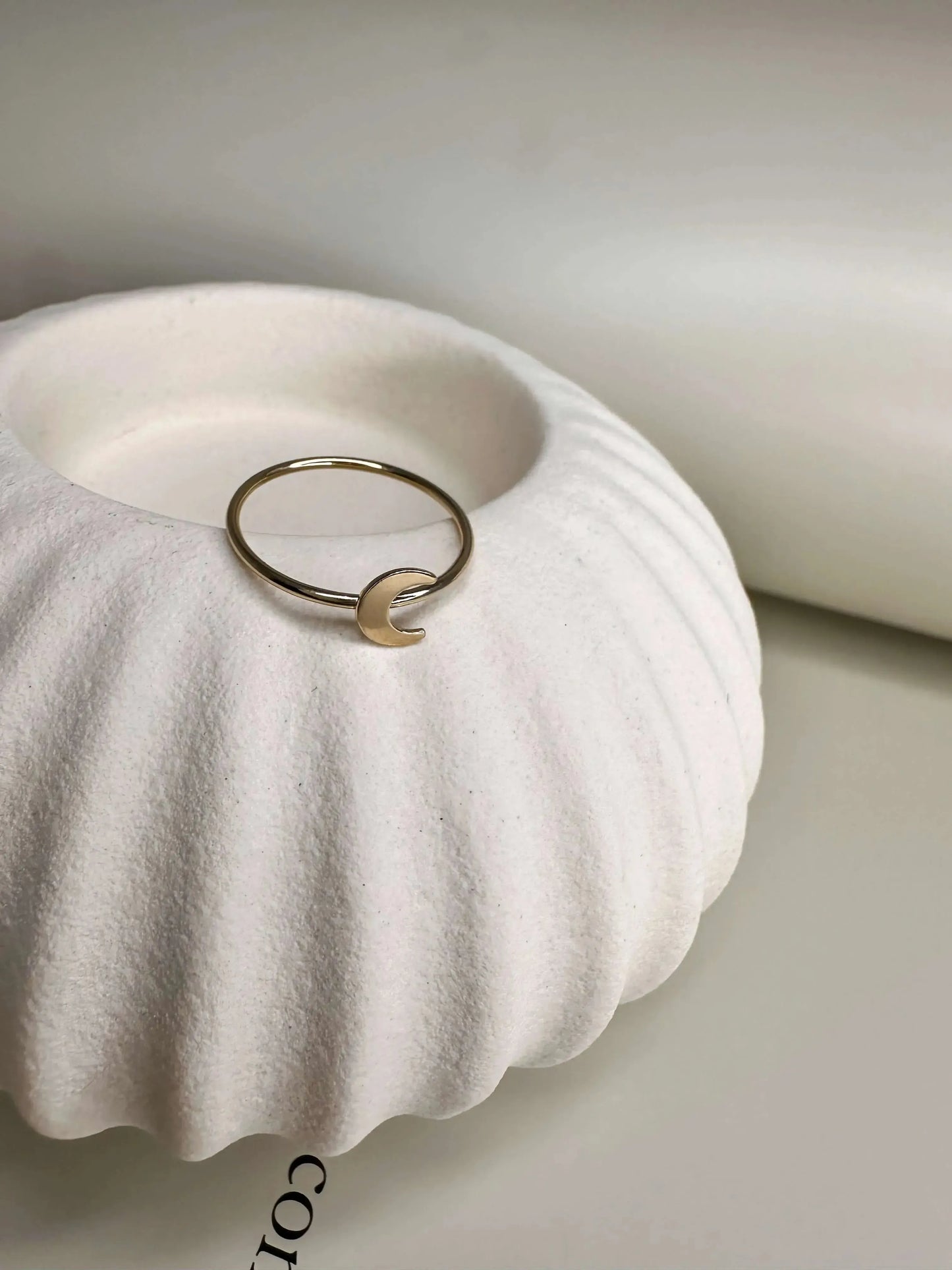 Velani Jewelry Mini Crescent Moon Ring