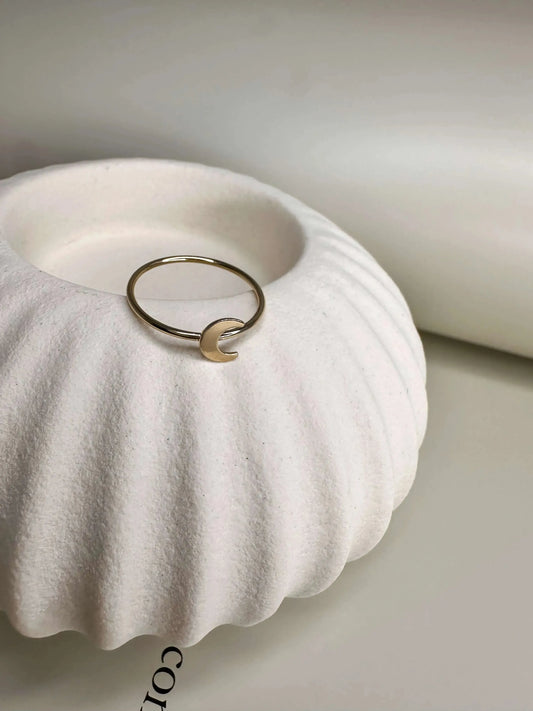 Velani Jewelry Mini Crescent Moon Ring