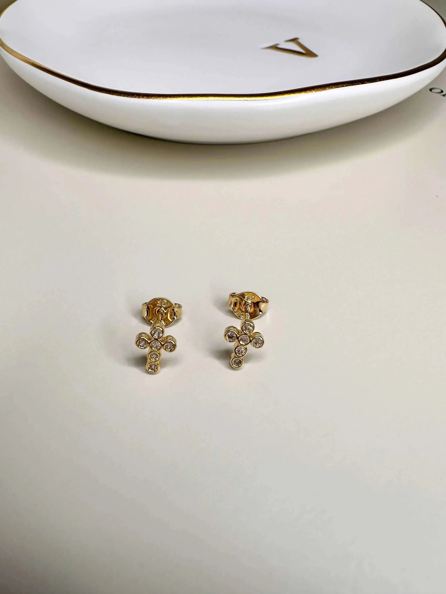 Velani Jewelry Mini Cross Stud Earrings