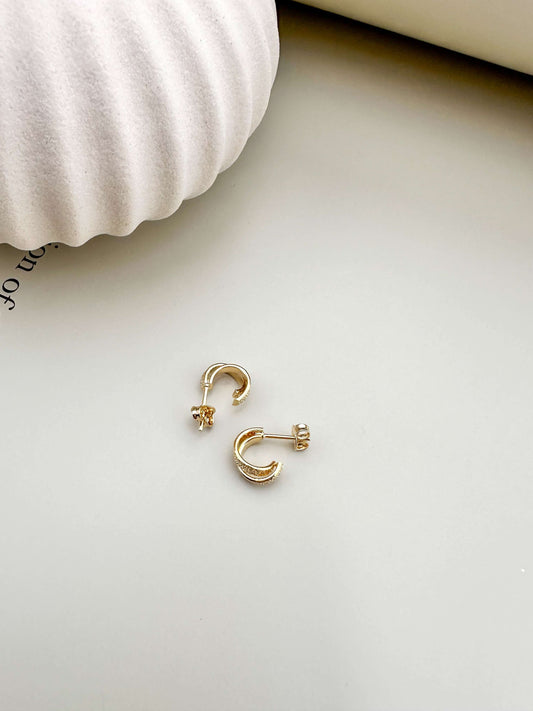 Velani Jewelry Mini Dainty Double C Hoop Earrings
