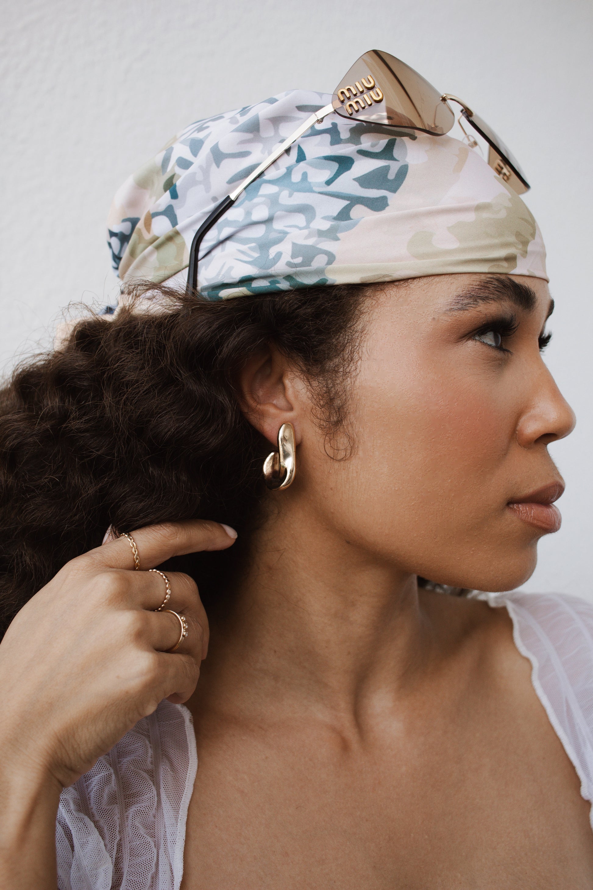 Velani Jewelry Organic Fish Hook Stud Earrings