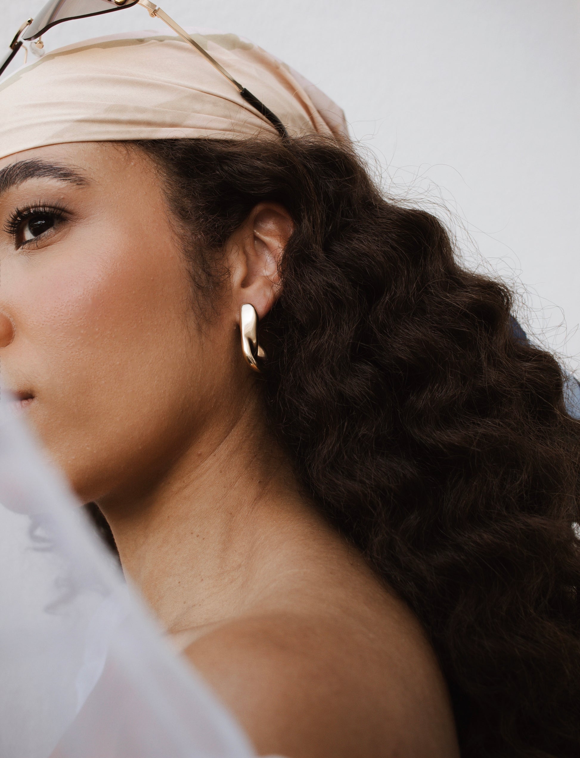 Velani Jewelry Organic Fish Hook Stud Earrings